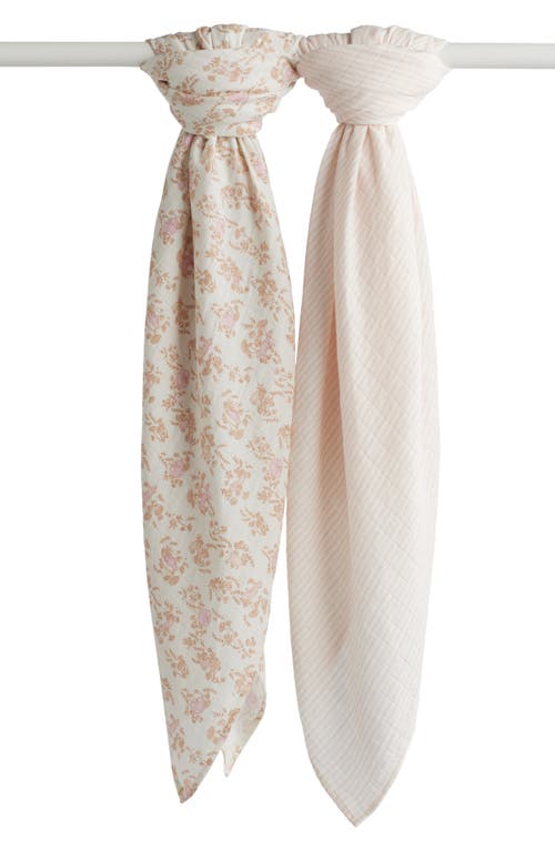 Shop Nordstrom 2-pack Assorted Muslin Swaddles In Pink Backyard Friends Pack