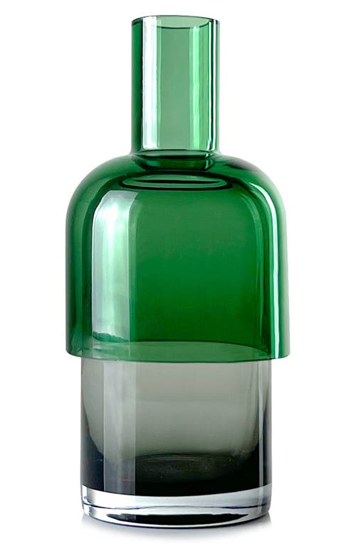 Cloudnola Flip Top Glass Vase In Grey/green