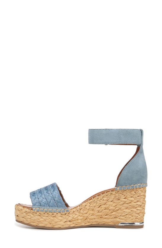 Shop Franco Sarto Clemens Ankle Strap Platform Wedge Sandal In Denim