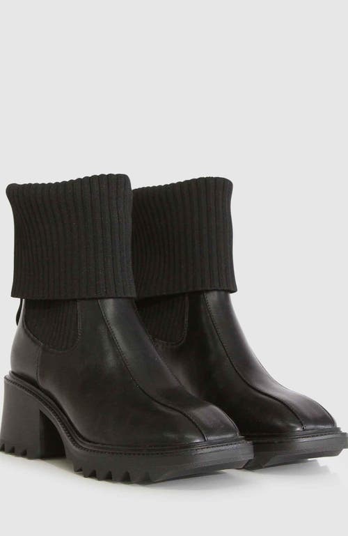 Belle & Bloom Perfect Illusion Knit Boot In Black