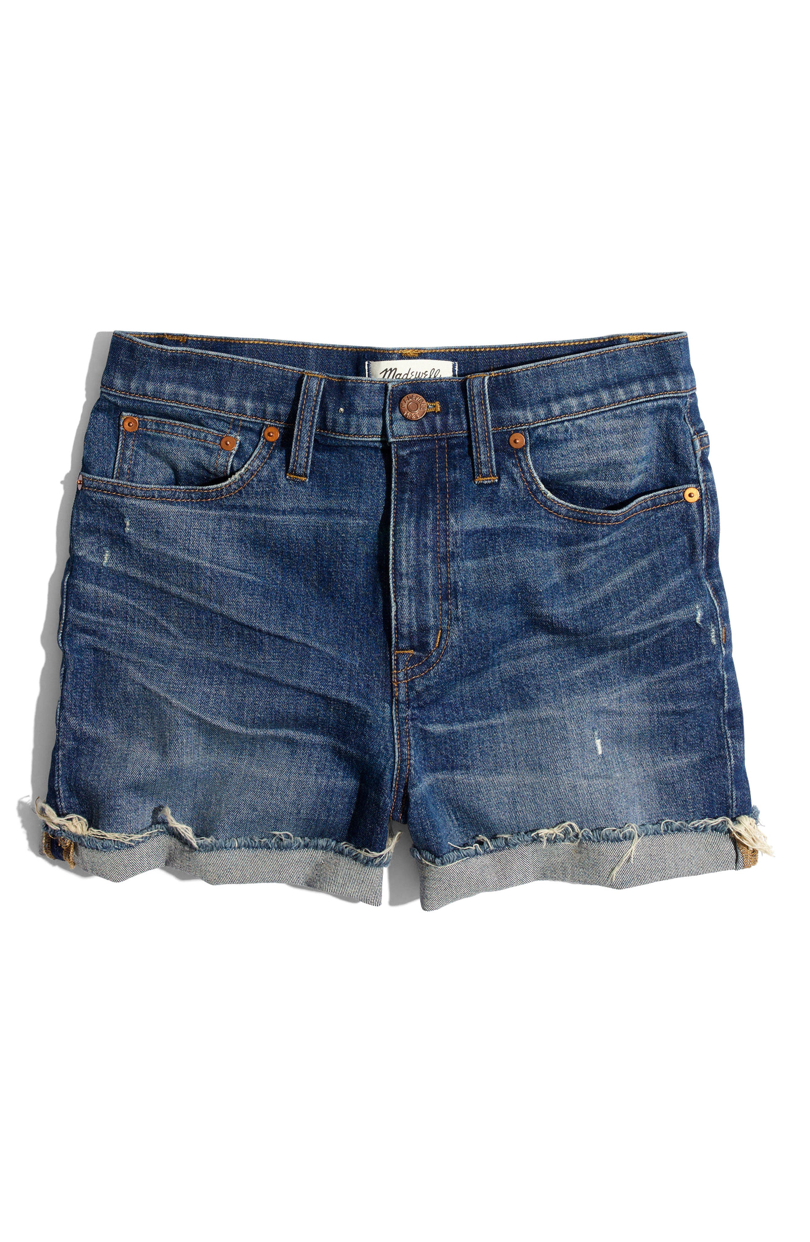 madewell white jean shorts