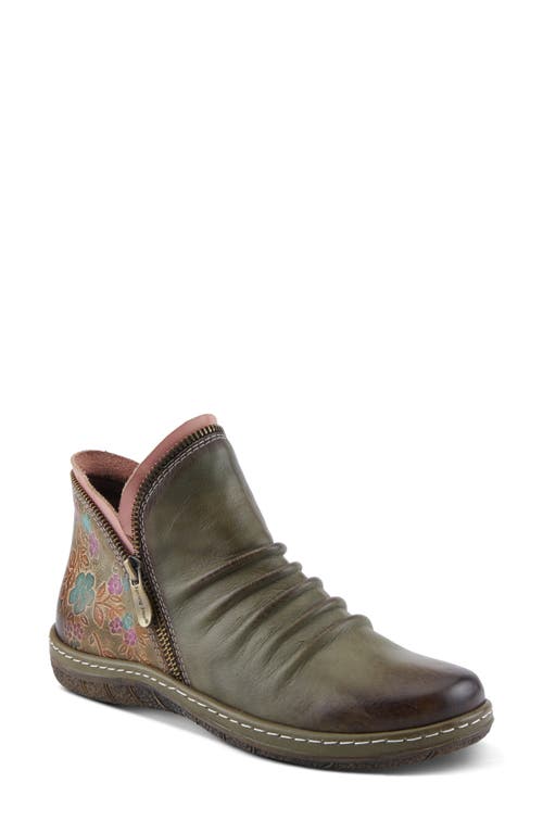 Shop L'artiste By Spring Step Chesapeake Bootie In Olive Green