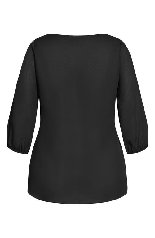 Shop City Chic Zip Fling Top In Black