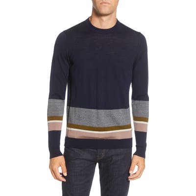 Ted Baker London Host Colorblock Stripe Sweater, Blue