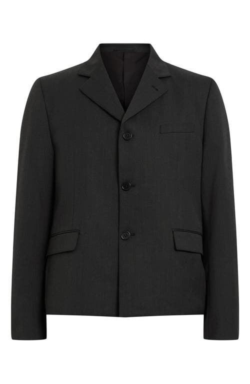 Shop Allsaints Blackwater Wool Blend Blazer In Charcoal Grey