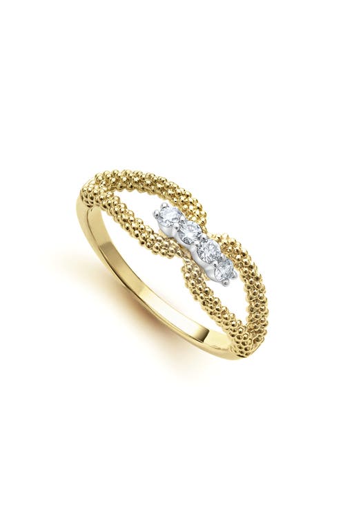 LAGOS Superfine Signature Caviar Diamond Station Ring in Gold Diamond at Nordstrom, Size 7