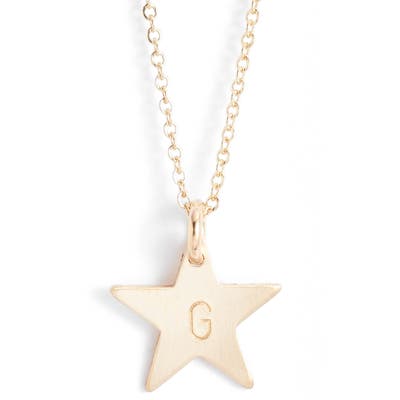 Nashelle 14K-Gold Fill Initial Mini Star Pendant Necklace
