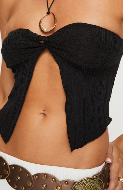Shop Princess Polly Mani Strapless Top In Black