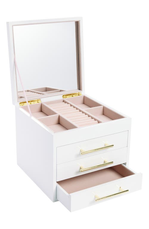 Nordstrom Jewelry Organizer In White- Blush- Gold