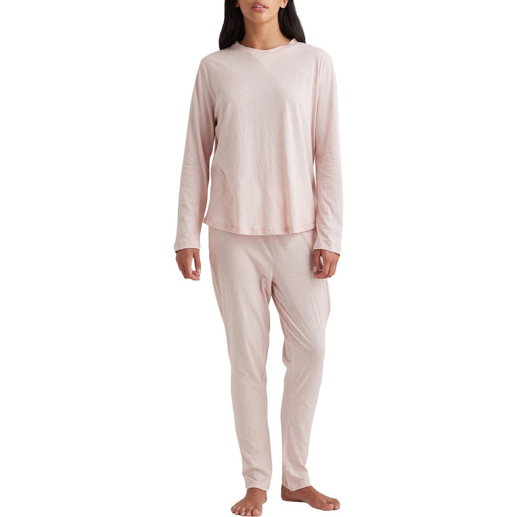 Papinelle Jada Organic Cotton Knit Long Sleeve Tee In Pink
