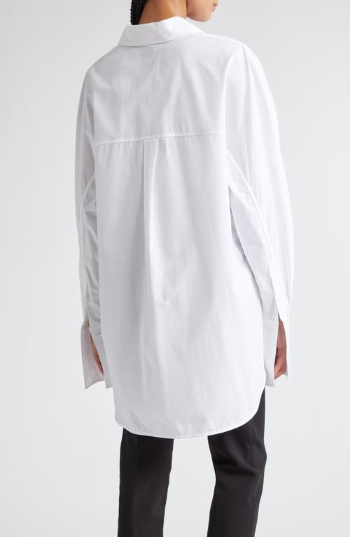 Shop Totême Toteme Double Length Cuff Button-up Shirt In White