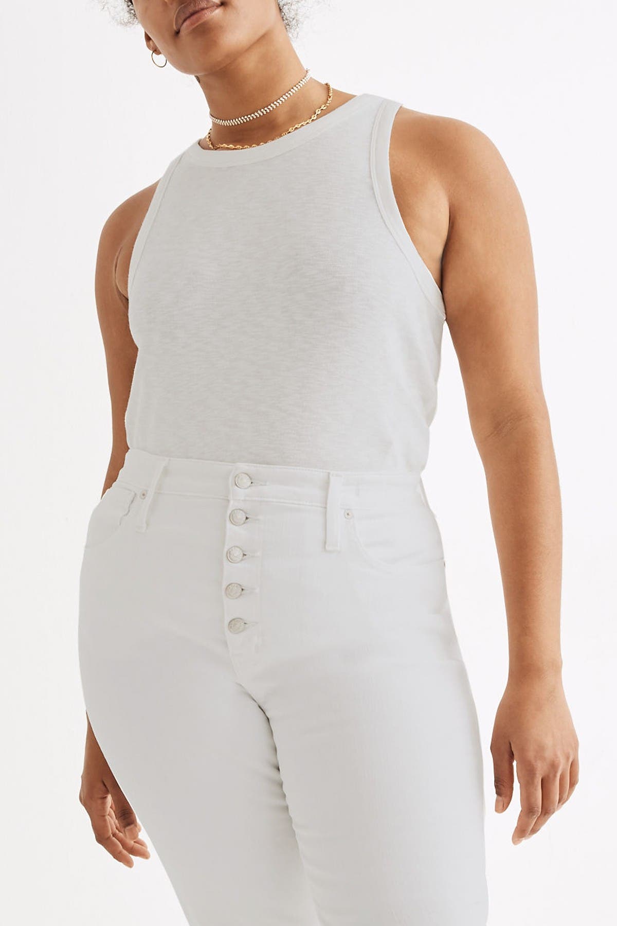 Madewell Westville Tank Top In Bright Ivory