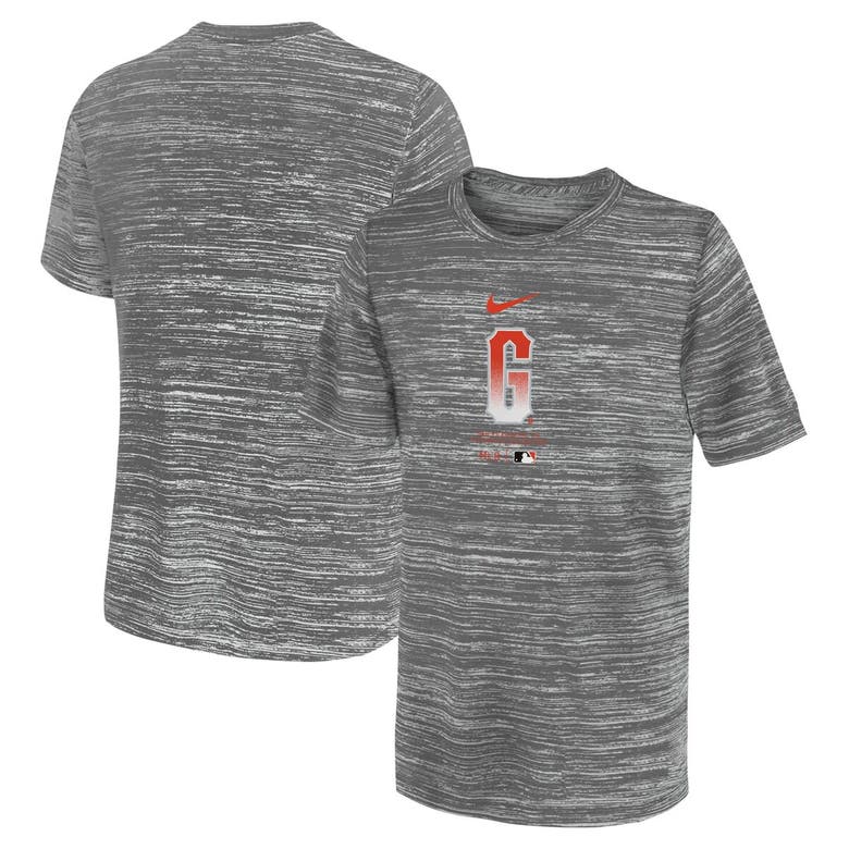 Nike Kids' Youth  Gray San Francisco Giants City Connect Practice Graphic Performance T-shirt