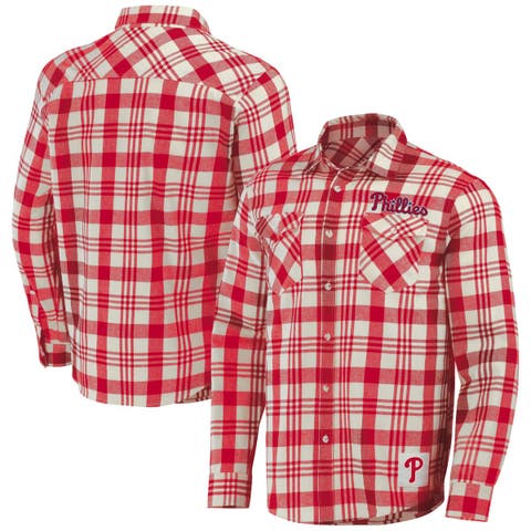 COLOSSEUM Men's Colosseum Red/White Louisville Cardinals Ellis Plaid  Full-Snap Shirt Jacket