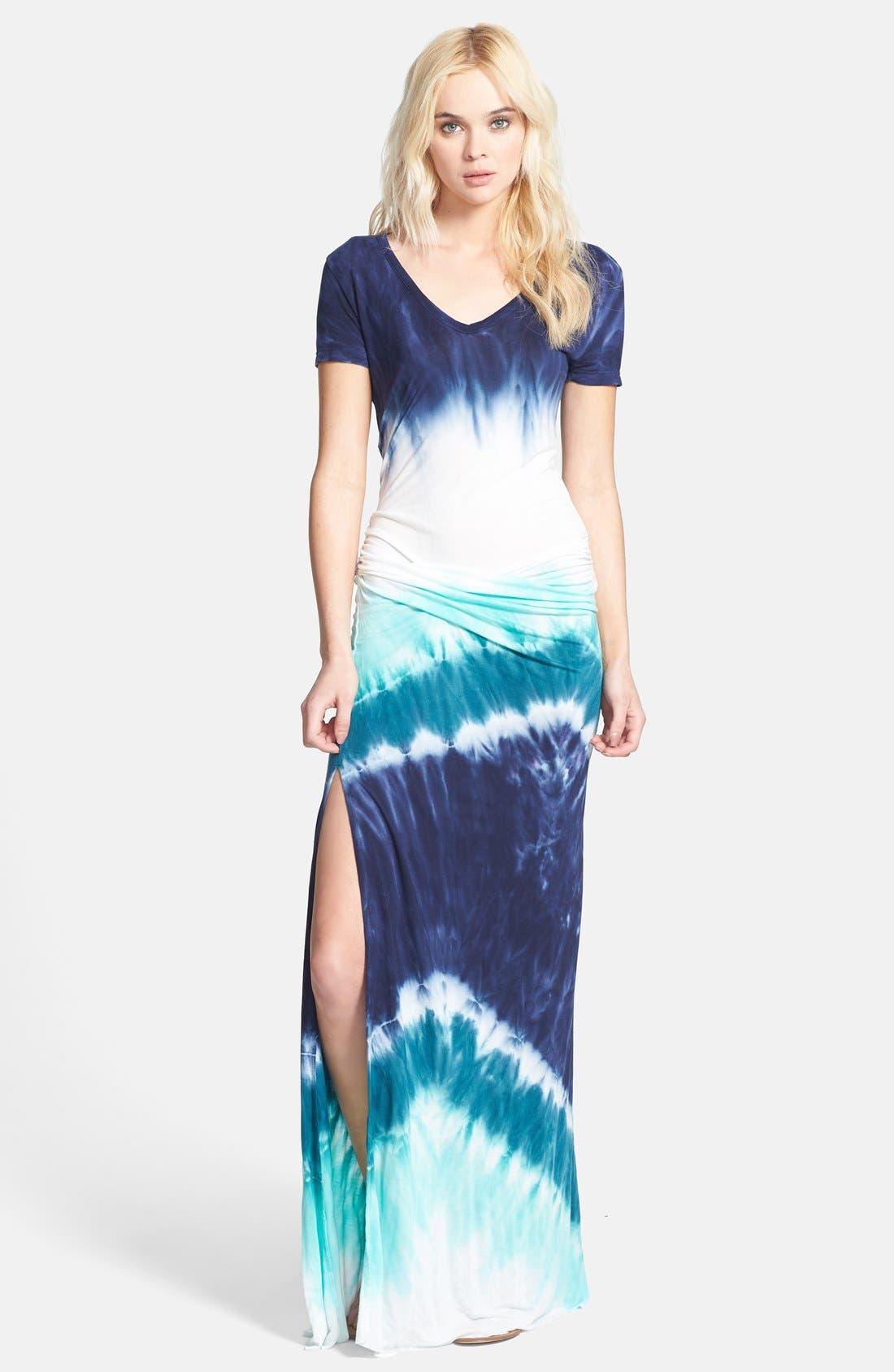 Young, Fabulous & Broke 'Bentley' Ruched Tie Dye Maxi ...