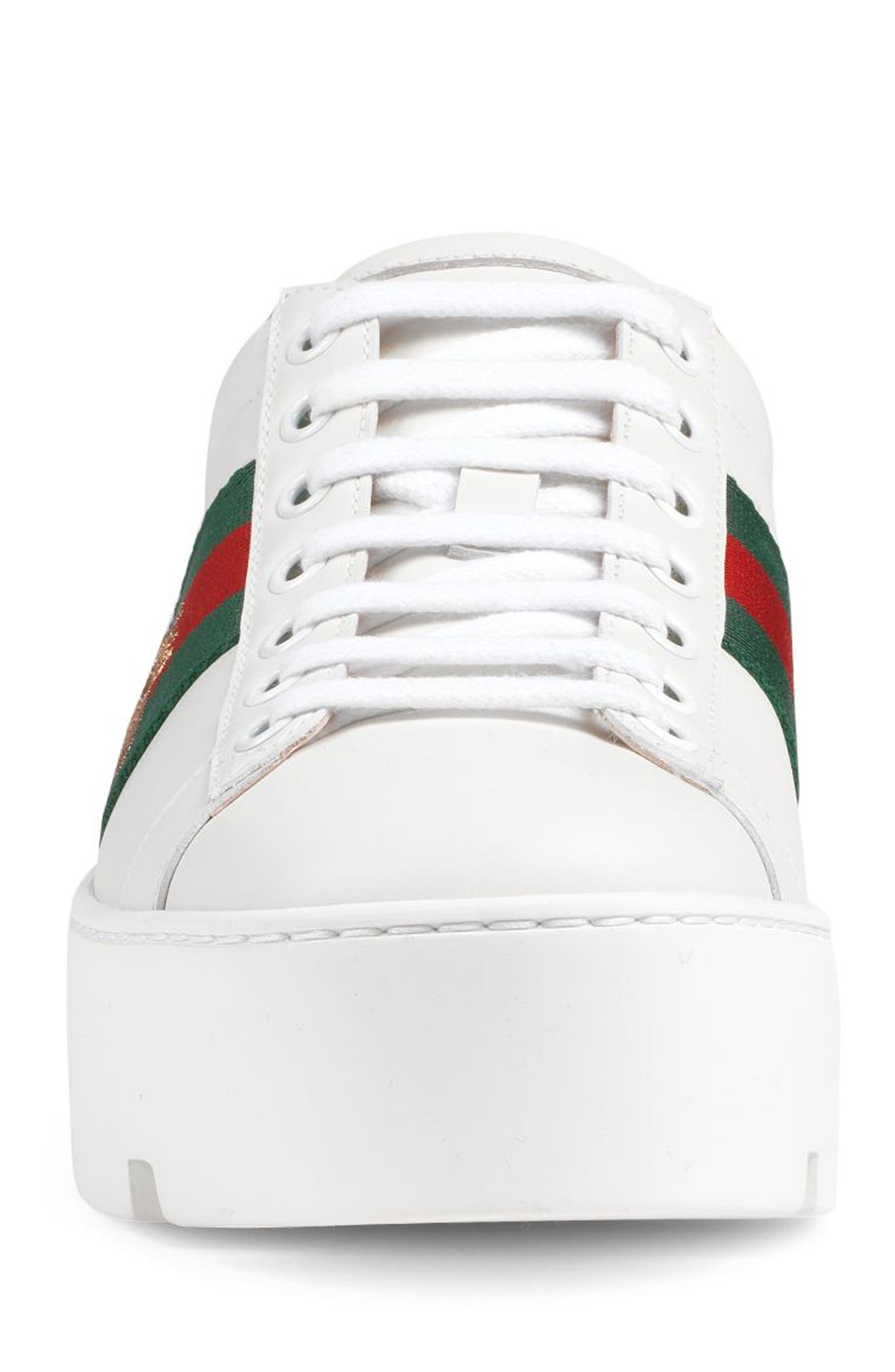 white gucci platform sneakers