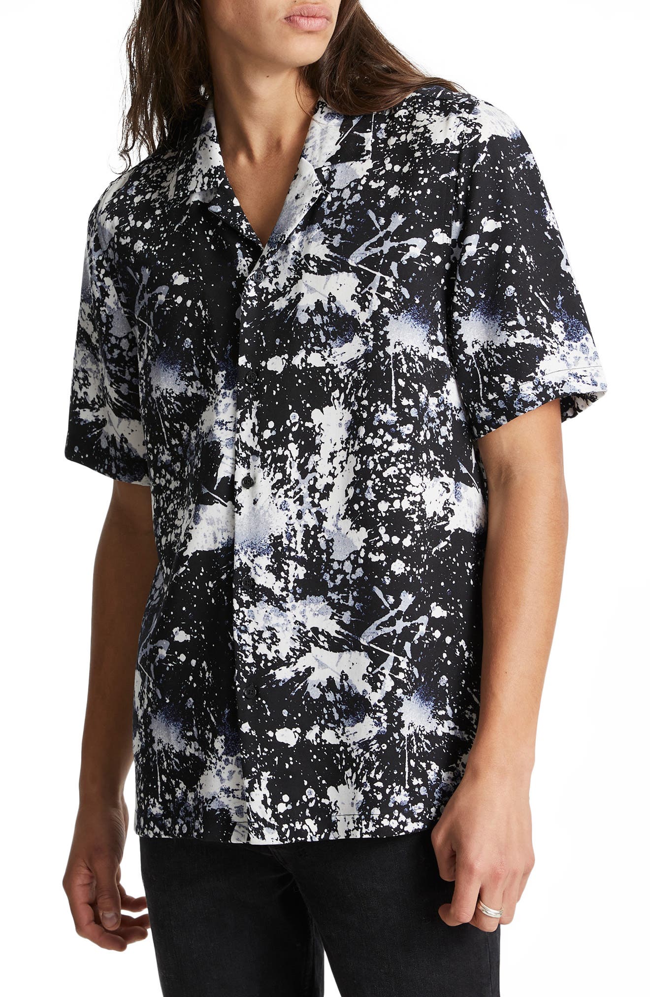 Ksubi Splash Back Relaxed Fit Short Sleeve Button-Up Shirt in Multi Co at Nordstrom, Size Small