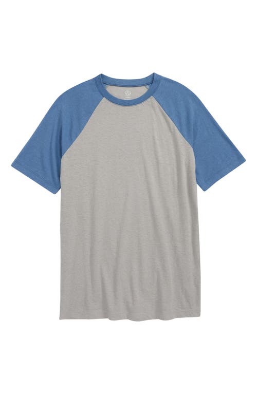 Treasure & Bond Baseball T-Shirt in Grey Alloy- Blue