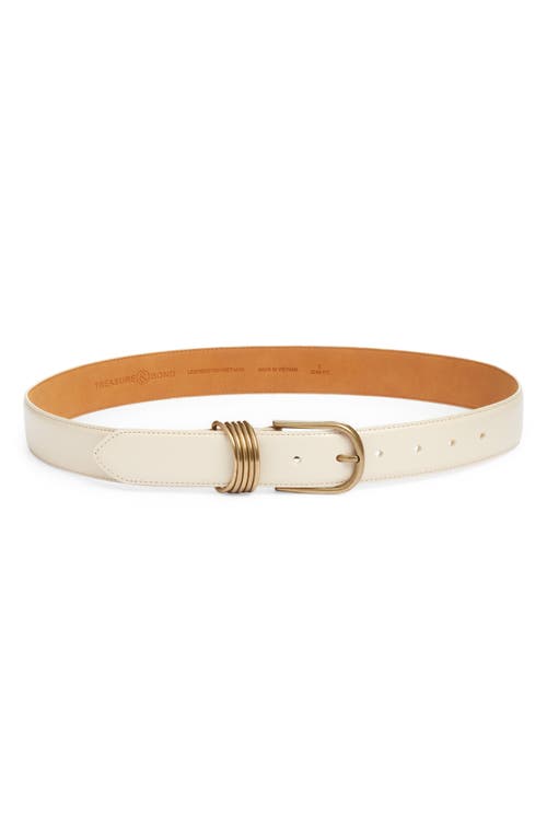 TREASURE & BOND TREASURE & BOND PARKER BRASS HOOP LEATHER BELT