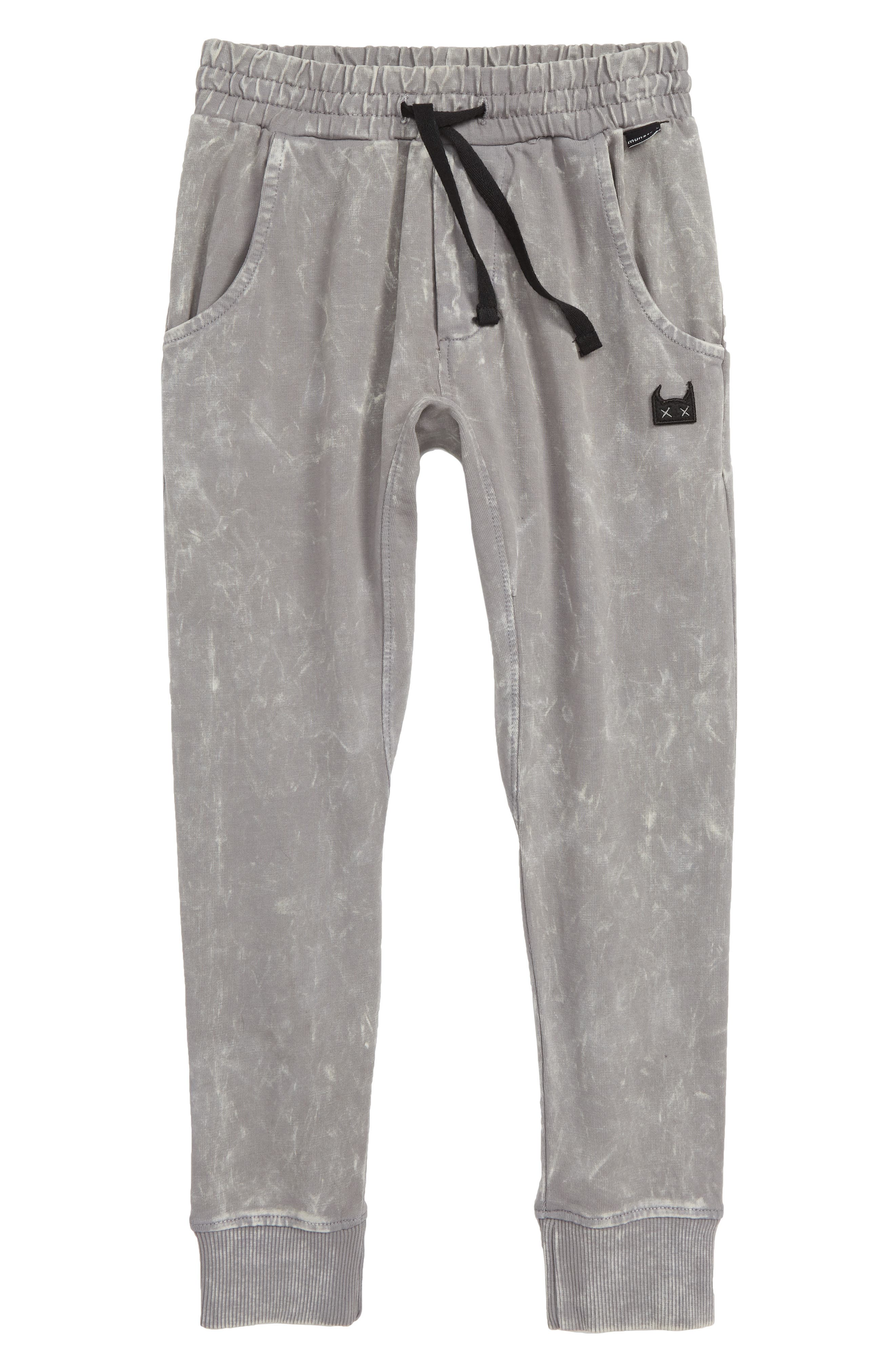 grey sweatpants bleached