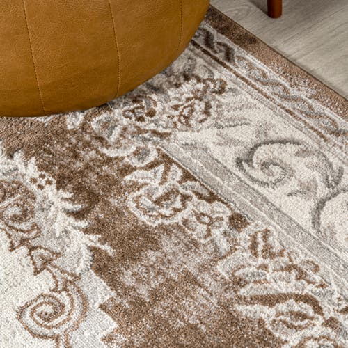 Jonathan Y Rosalia Cottage Medallion Area Rug In Brown/gray