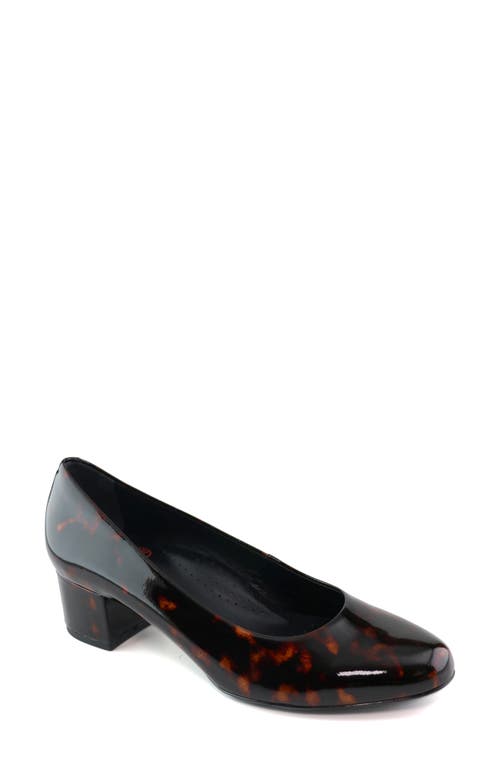 Broad Street Patent Leather Pump in Tortoise Patent