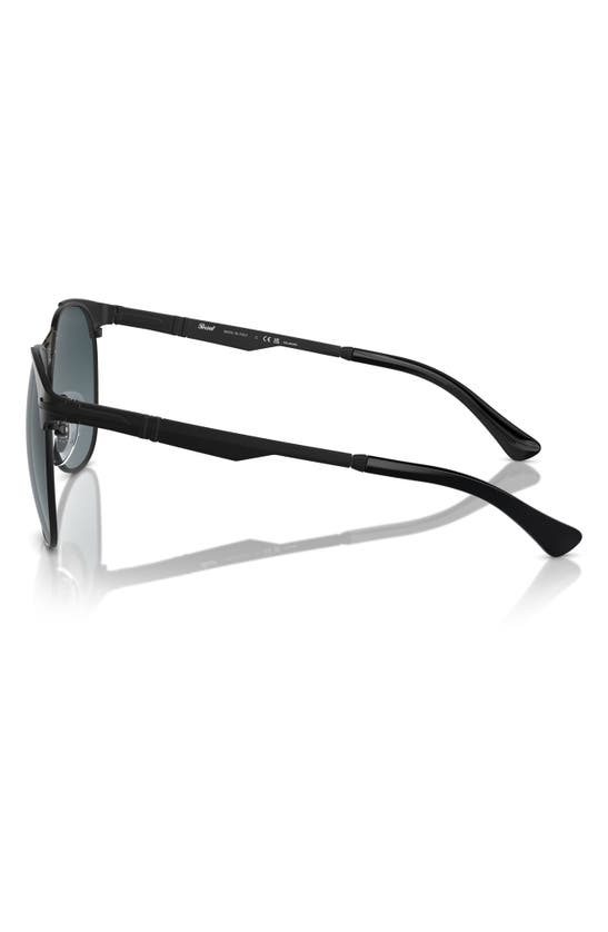 Persol 55mm Polarized Pilot Sunglasses In Black