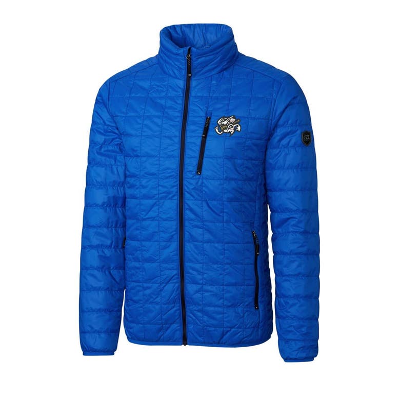 Shop Cutter & Buck Royal Omaha Storm Chasers Rainier Primaloft Eco Insulated Full-zip Puffer Jacket