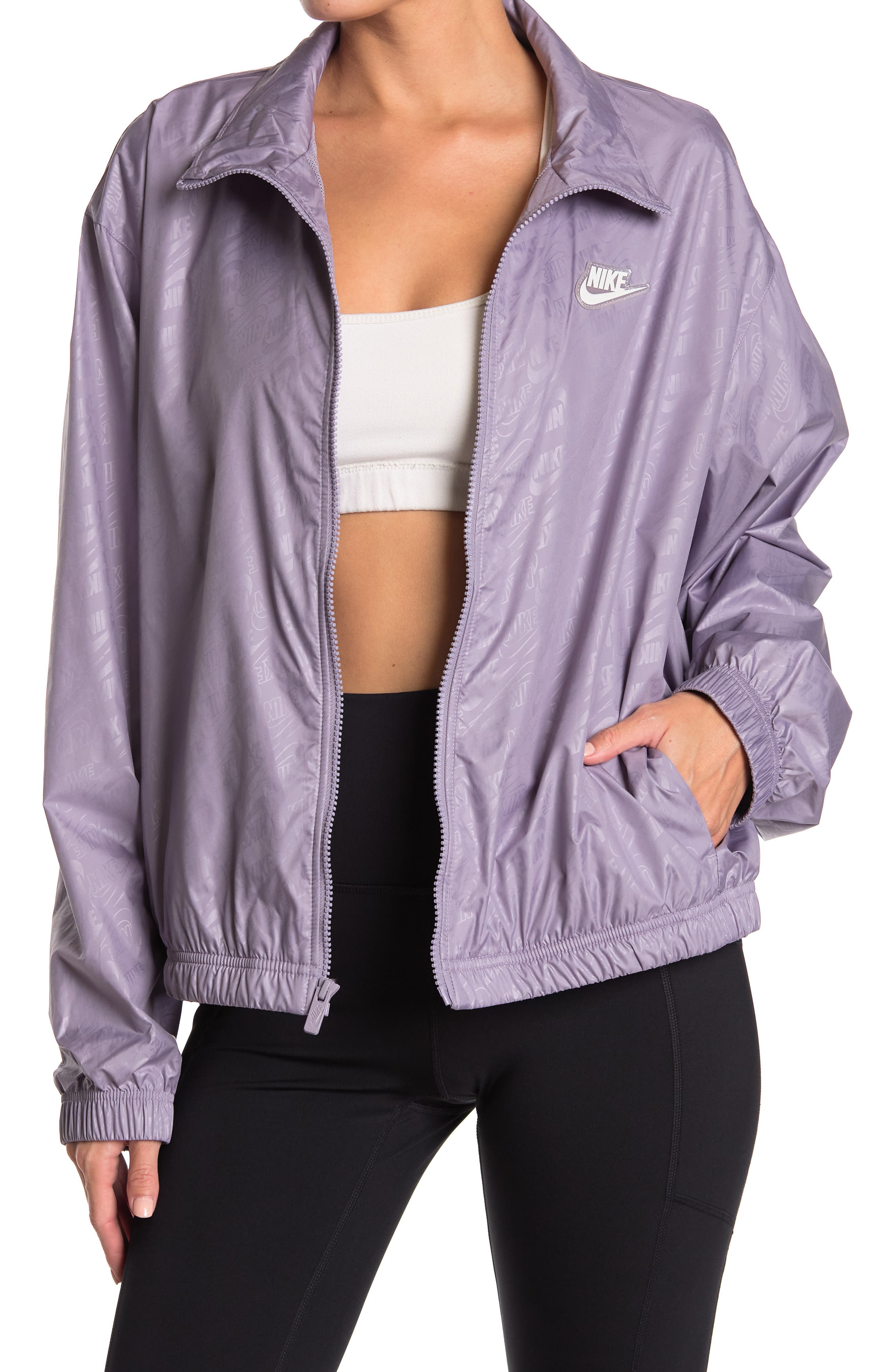 purple activewear jacket