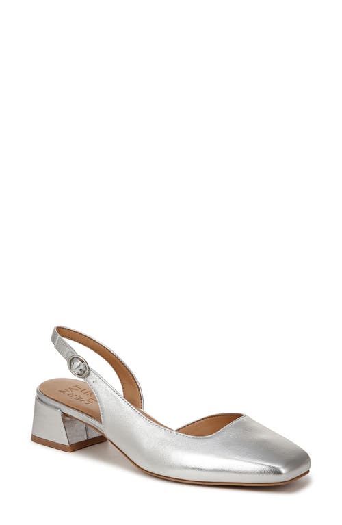 Naturalizer Jayla Half d'Orsay Slingback Pump Silver Leather at Nordstrom,