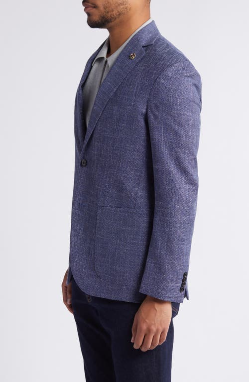 Shop Ted Baker London Keith Slim Fit Melange Wool & Cotton Blend Sport Coat In Medium Blue