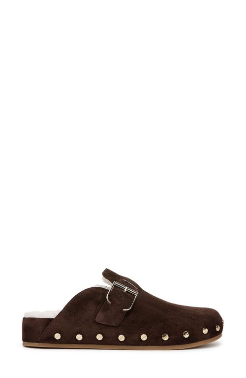 Veronica Beard Fern 2 Genuine Shearling Clog In Espresso