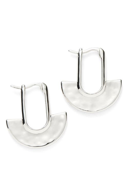 Missoma Mini Zenyu Fan Hoop Earrings in Silver