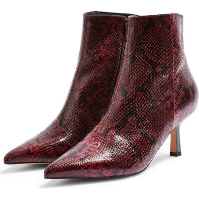 Topshop Maci Bootie - Burgundy