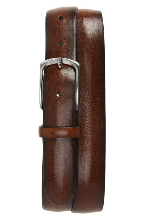 Canali Buffed Leather Belt Brown at Nordstrom,
