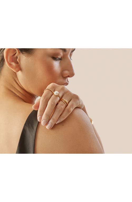 Monica Vinader Ring Mit Perlen In 18ct Gold Vermeil/silver