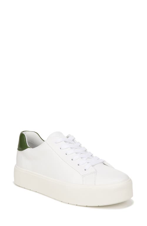 Shop Vince Benfield Leather Platform Sneaker In White/palmleaf