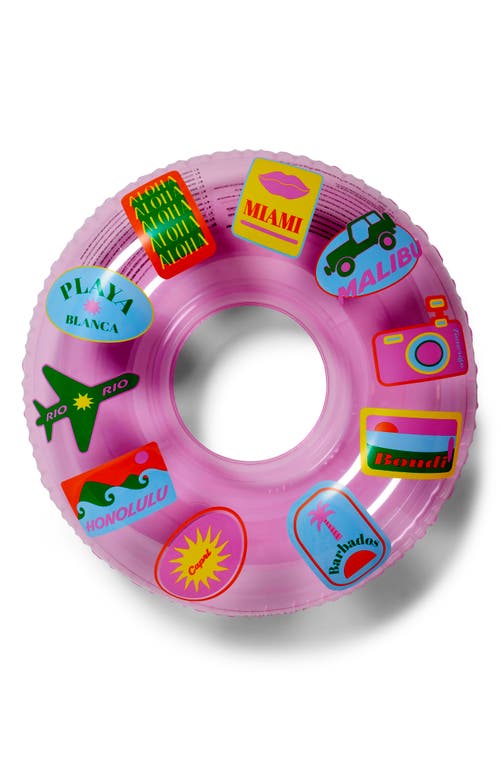 Sunnylife Beach Hopper Inflatable Pool Ring in Pink Multi at Nordstrom
