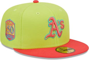 New Era Green/Red Oakland Athletics 50th Anniversary Cyber Highlighter 59FIFTY Fitted Hat