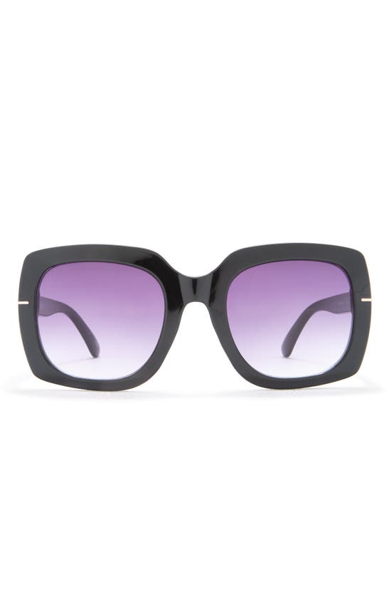 Vince Camuto Glam Square Sunglasses In Black