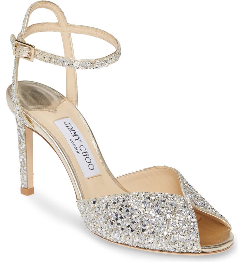 Jimmy Choo Sacora Glitter Sandal (Women) | Nordstrom
