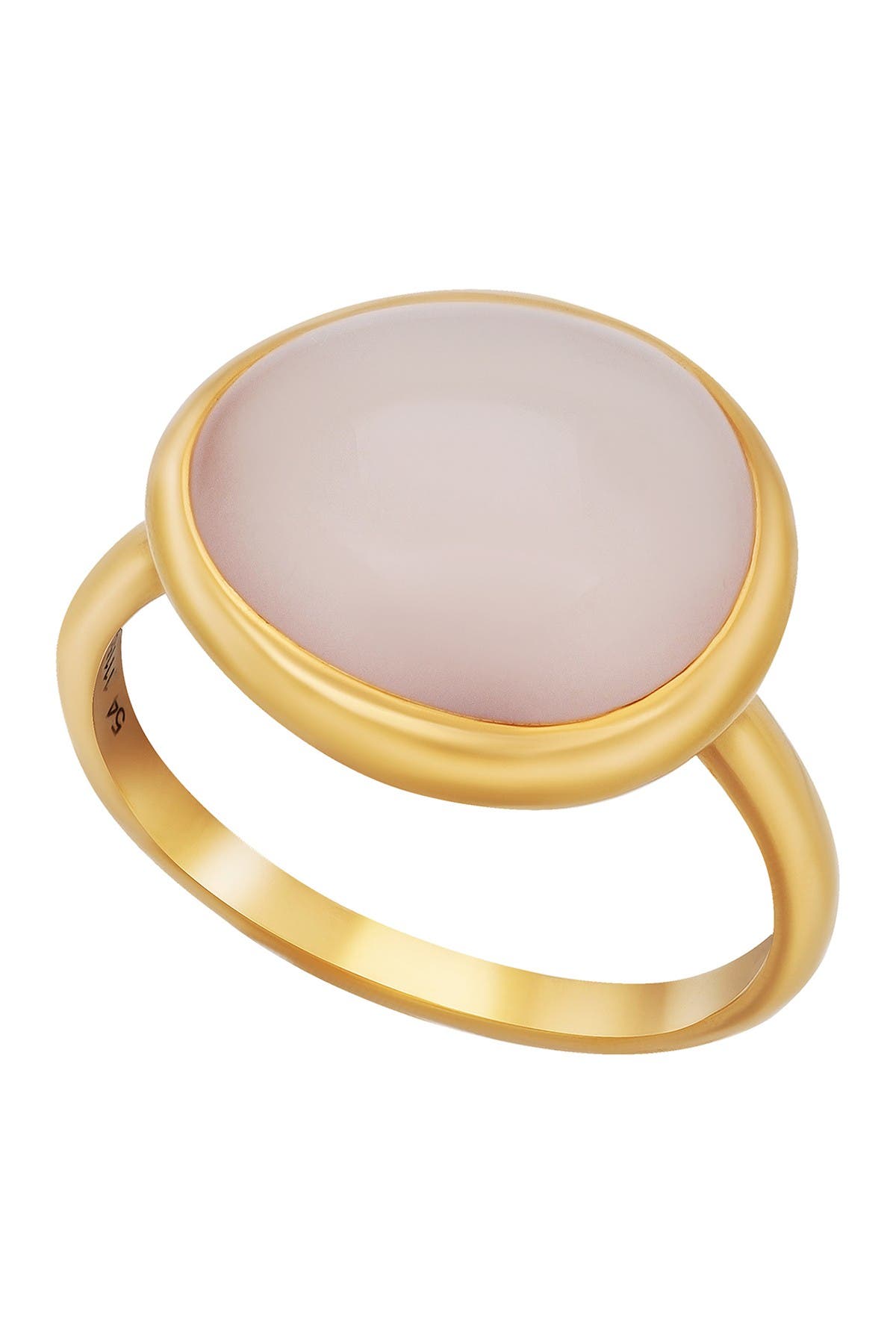Fred Of Paris Rose Gold Rose Quartz Statement Ring In Light Pink