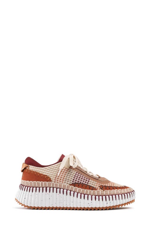 Shop Chloé Nama Platform Sneaker In Dark Tan