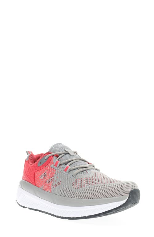 Propét Women's Ultra Sneakers In Light Grey & Salmon In Grey/salmon