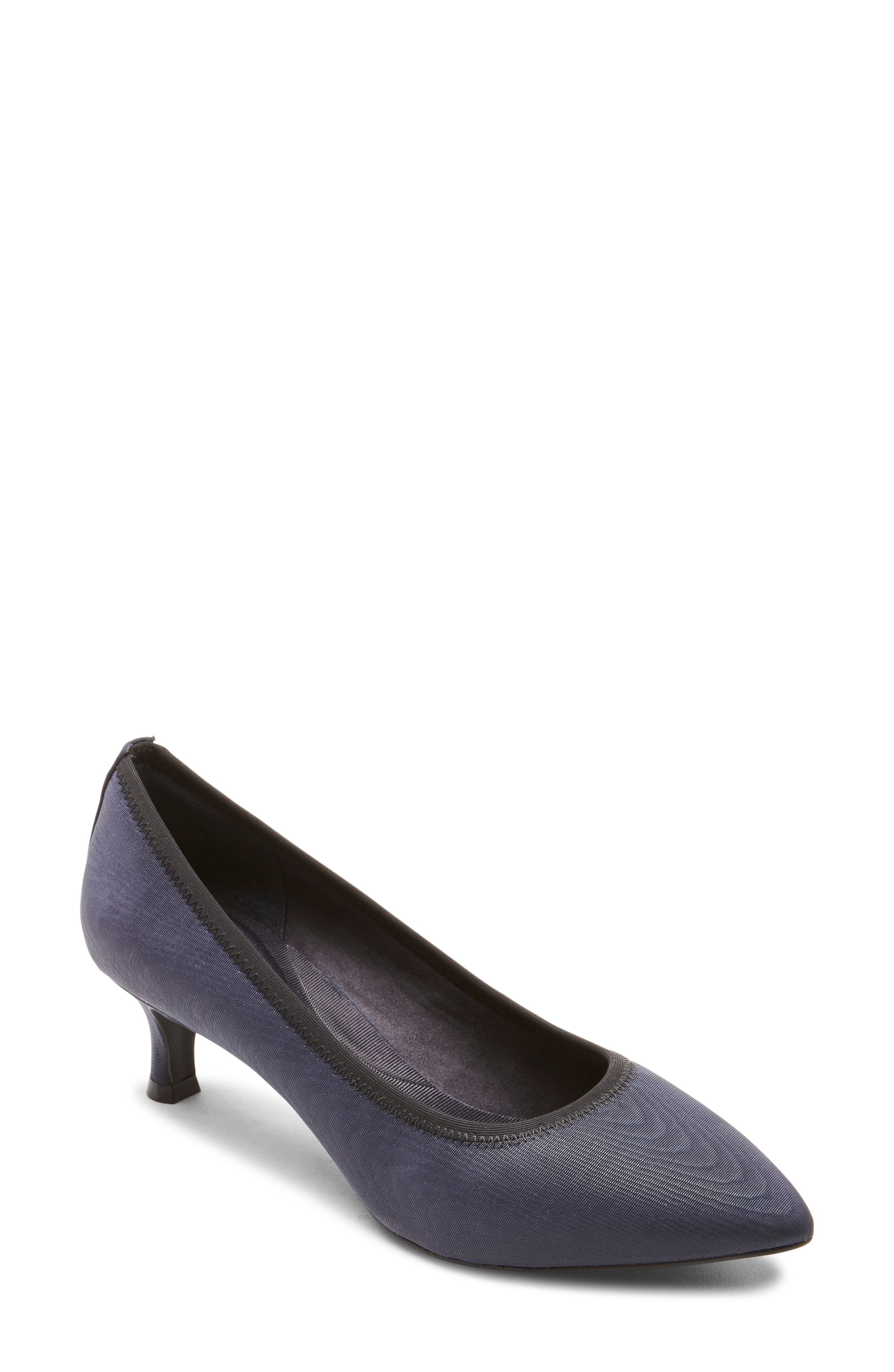 wide kitten heel pumps