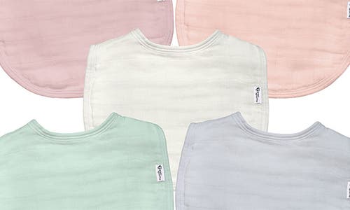 Green Sprouts 5-pack Organic Cotton Muslin Baby Bibs In Rose