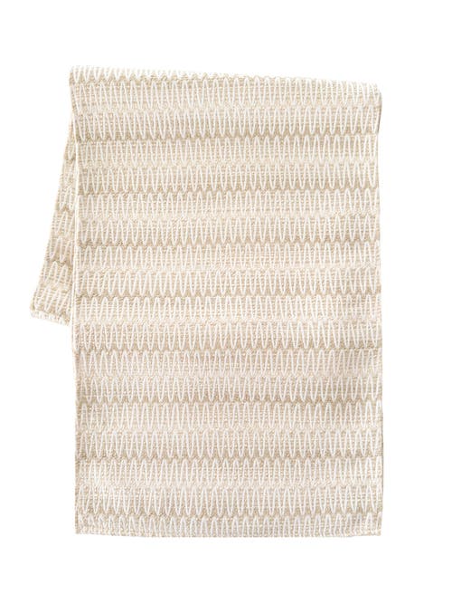 Anaya Summer Twist Indoor Outdoor Table Runner In Beige