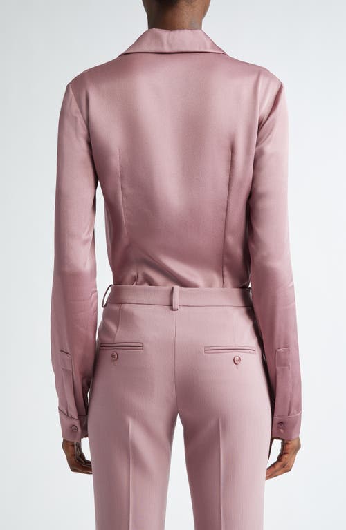 MICHAEL KORS MICHAEL KORS HANSEN CHARMEUSE BUTTON-UP SHIRT 