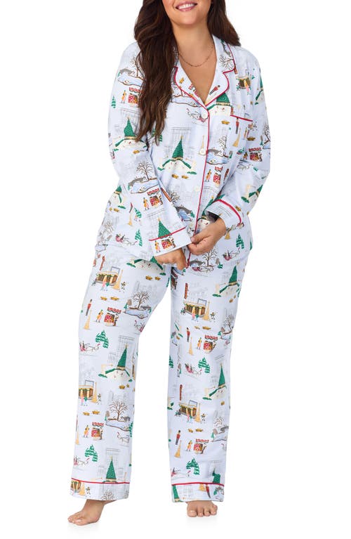 Shop Bedhead Pajamas Print Jersey Pajamas In Holiday In The City