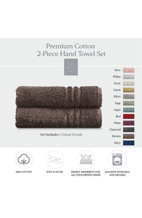 Ella Jayne Home Solid Cotton 4-piece Towel Set In Brown
